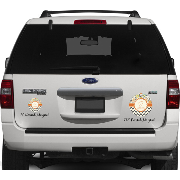 Swirls, Floral & Chevron Personalized Car Magnets on Ford Explorer