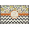 Swirls, Floral & Chevron Door Mat - 36"x24" (Personalized)