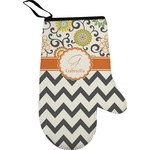 Swirls, Floral & Chevron Right Oven Mitt (Personalized)