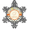 Swirls, Floral & Chevron Vintage Snowflake Ornament (Personalized)