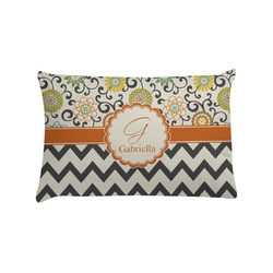 Swirls, Floral & Chevron Pillow Case - Standard (Personalized)