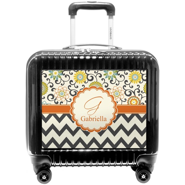 Custom Swirls, Floral & Chevron Pilot / Flight Suitcase (Personalized)