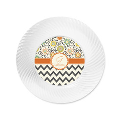 Swirls, Floral & Chevron Plastic Party Appetizer & Dessert Plates - 6" (Personalized)