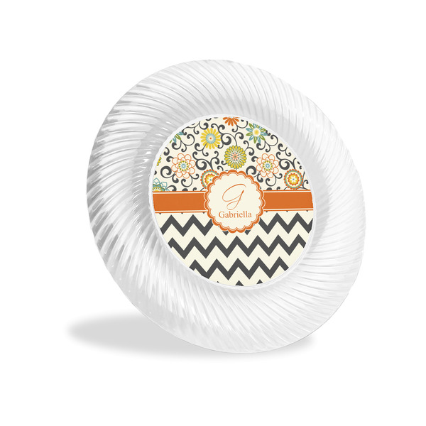 Custom Swirls, Floral & Chevron Plastic Party Appetizer & Dessert Plates - 6" (Personalized)