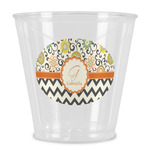 Swirls, Floral & Chevron Plastic Shot Glass (Personalized)
