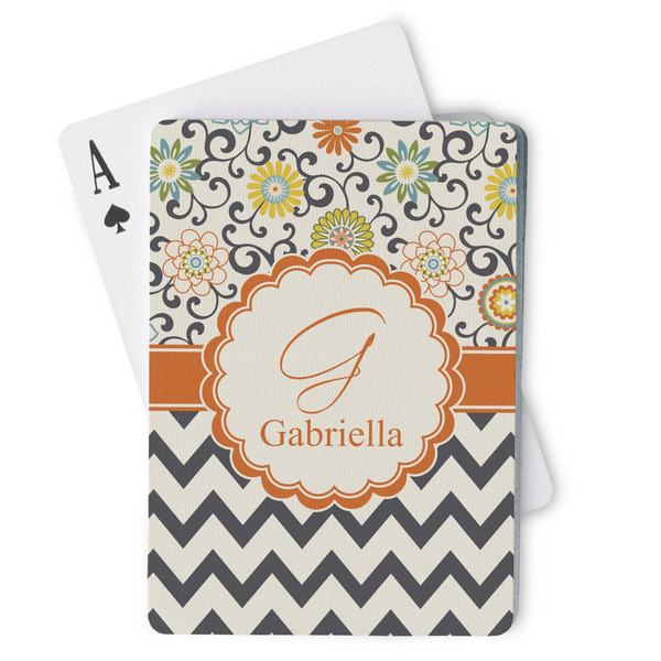 Custom Swirls, Floral & Chevron Playing Cards (Personalized)