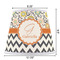 Swirls, Floral & Chevron Poly Film Empire Lampshade - Dimensions
