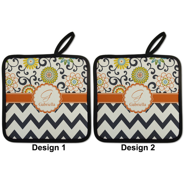 Swirls, Floral & Chevron Pot Holders - Set of 2 APPROVAL
