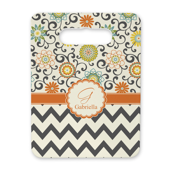 Custom Swirls, Floral & Chevron Rectangular Trivet with Handle (Personalized)