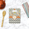 Swirls, Floral & Chevron Rectangle Trivet with Handle - LIFESTYLE