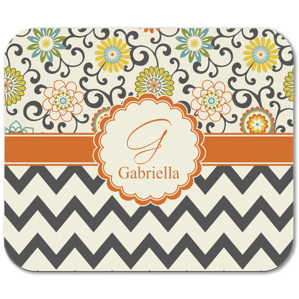 Swirls, Floral & Chevron Rectangular Mouse Pad - APPROVAL