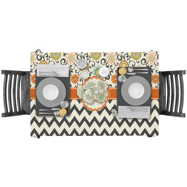Swirls, Floral & Chevron Rectangular Tablecloths - LIFESTYLE