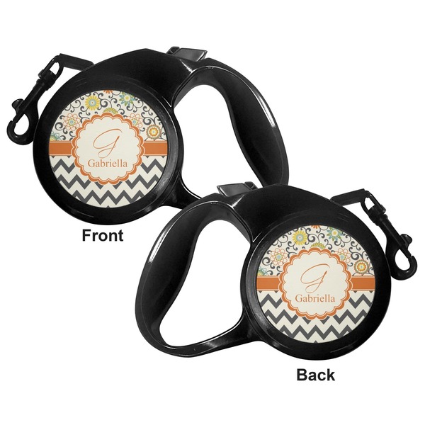 Swirls, Floral & Chevron Retractable Dog Leash - Medium Large - Apvl