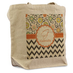 Swirls, Floral & Chevron Reusable Cotton Grocery Bag (Personalized)