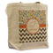 Swirls, Floral & Chevron Reusable Cotton Grocery Bag - Front View