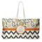Swirls, Floral & Chevron Large Tote Bag with Rope Handles (Personalized)