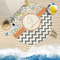 Swirls, Floral & Chevron Round Beach Towel Lifestyle