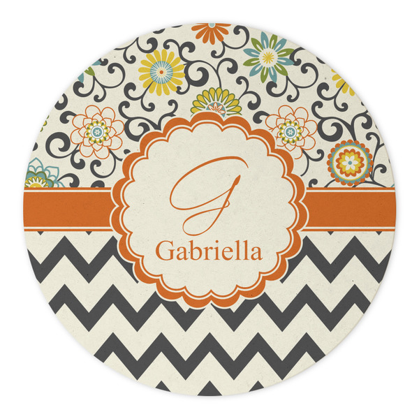 Swirls, Floral & Chevron Round Paper Coaster - Approval
