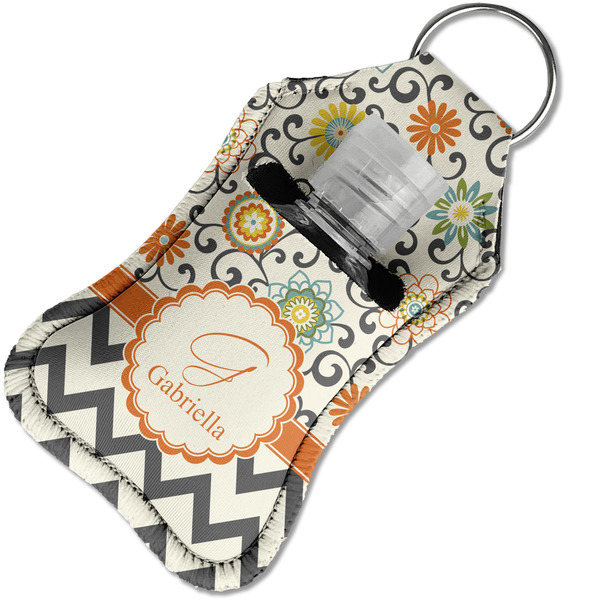 Swirls, Floral & Chevron Sanitizer Holder Keychain - Small in Case