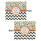 Swirls, Floral & Chevron Security Blanket - Front & Back View