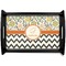 Swirls, Floral & Chevron Wooden Tray (Personalized)