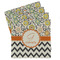 Swirls, Floral & Chevron Set of 4 Sandstone Coasters - Front View