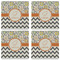 Swirls, Floral & Chevron Set of 4 Sandstone Coasters - See All 4 View