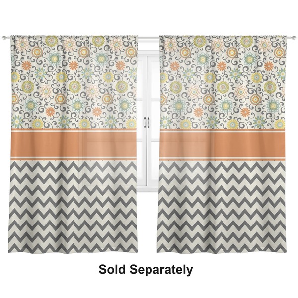 Swirls, Floral & Chevron Sheer Curtains