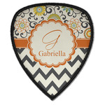 Swirls, Floral & Chevron Iron on Shield Patch A w/ Name and Initial