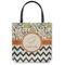 Swirls, Floral & Chevron Canvas Tote Bag - Small - 13"x13" (Personalized)