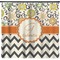 Swirls, Floral & Chevron Shower Curtain - Custom Size (Personalized)