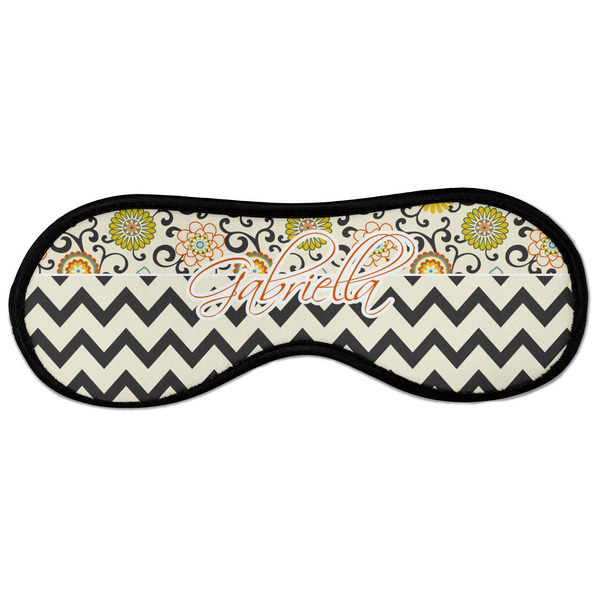 Swirls, Floral & Chevron Sleeping Eye Mask - Front Large