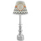 Swirls, Floral & Chevron Small Chandelier Lamp - LIFESTYLE (on candle stick)