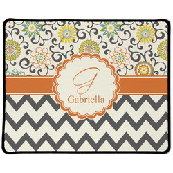 Swirls, Floral & Chevron Large Gaming Mouse Pad - 12.5" x 10" (Personalized)