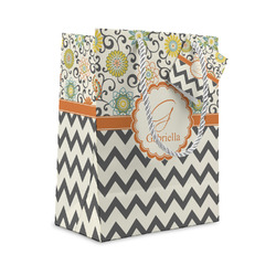 Swirls, Floral & Chevron Small Gift Bag (Personalized)