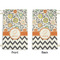 Swirls, Floral & Chevron Small Laundry Bag - Front & Back View