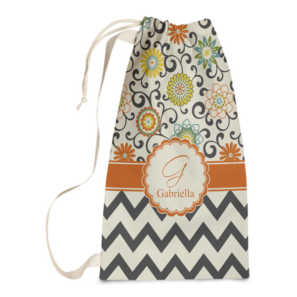 Custom Swirls, Floral & Chevron Laundry Bags - Small (Personalized)