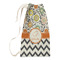 Swirls, Floral & Chevron Small Laundry Bag - Front View
