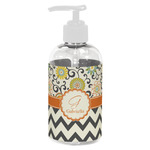 Swirls, Floral & Chevron Plastic Soap / Lotion Dispenser (8 oz - Small - White) (Personalized)