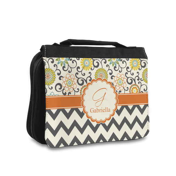 Custom Swirls, Floral & Chevron Toiletry Bag - Small (Personalized)