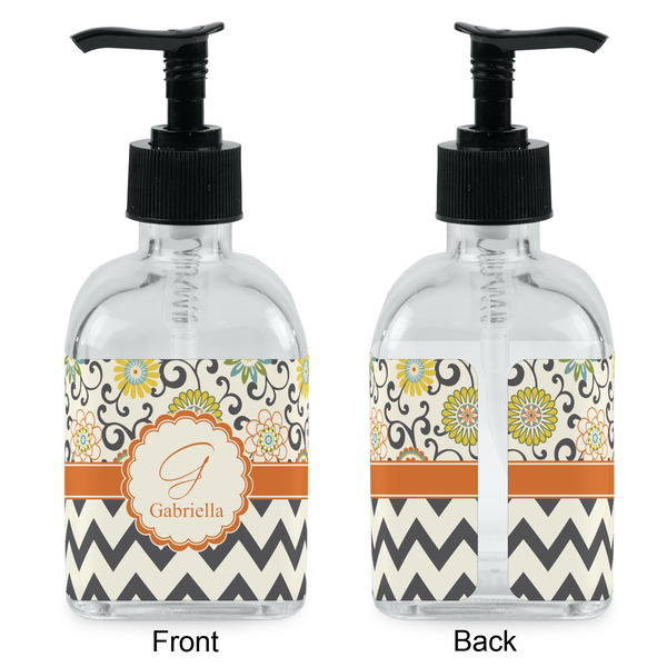 Swirls, Floral & Chevron Glass Soap/Lotion Dispenser - Approval