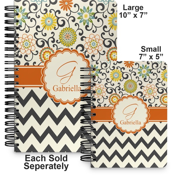 Swirls, Floral & Chevron Spiral Journal - Comparison
