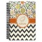 Swirls, Floral & Chevron Spiral Notebook - 7x10 w/ Name and Initial