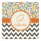 Swirls, Floral & Chevron Square Decal (Personalized)