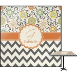 Swirls, Floral & Chevron Square Table Top (Personalized)