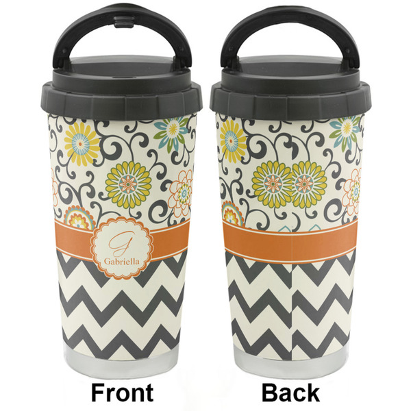 Swirls, Floral & Chevron Stainless Steel Travel Cup - Apvl