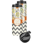 Swirls, Floral & Chevron Stainless Steel Skinny Tumbler (Personalized)