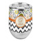 Swirls, Floral & Chevron Stemless Wine Tumbler - Full Print (Personalized)