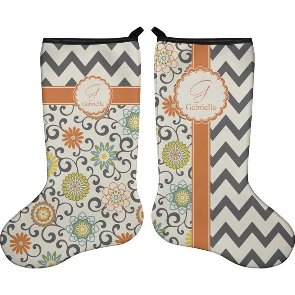 Swirls, Floral & Chevron Stocking - Double-Sided - Approval