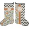 Swirls, Floral & Chevron Holiday Stocking - Double-Sided - Neoprene (Personalized)